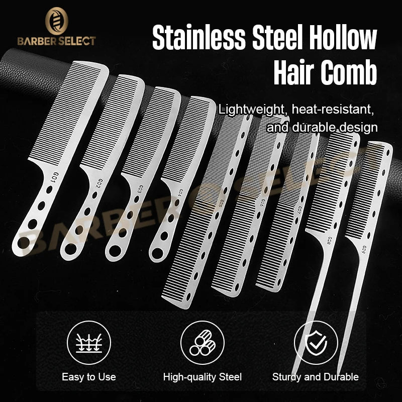 Professional Stainless Steel Barber Comb