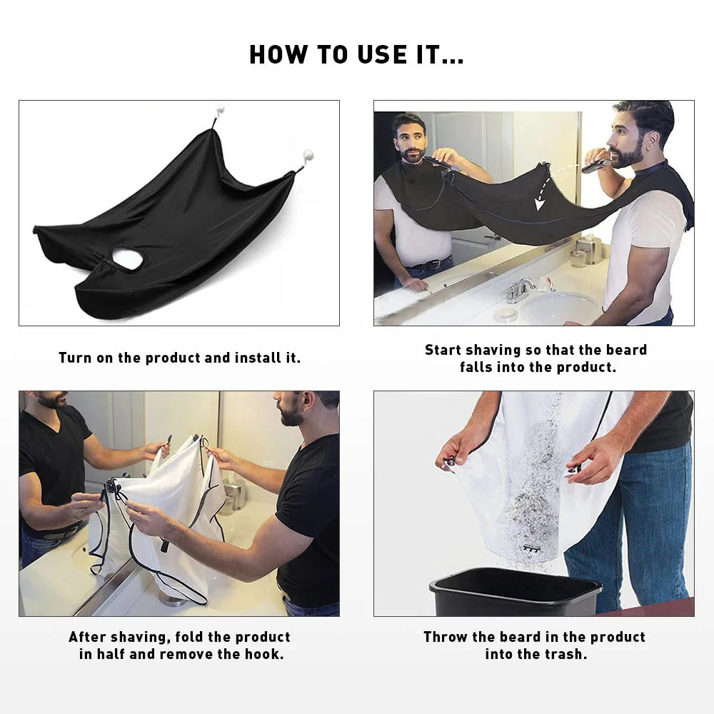 Men’s Beard Shaving Apron – Keep Your Bathroom Clean and Tidy!