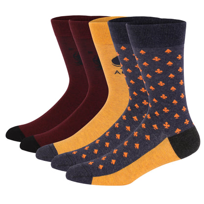 5 Pairs Combed Cotton Socks