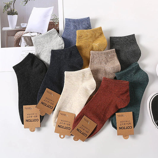 One colour Cotton Socks - 5 Pairs Pack - Size 38-44