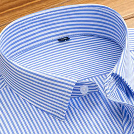 Cotton Long-Sleeved Striped Shirt
