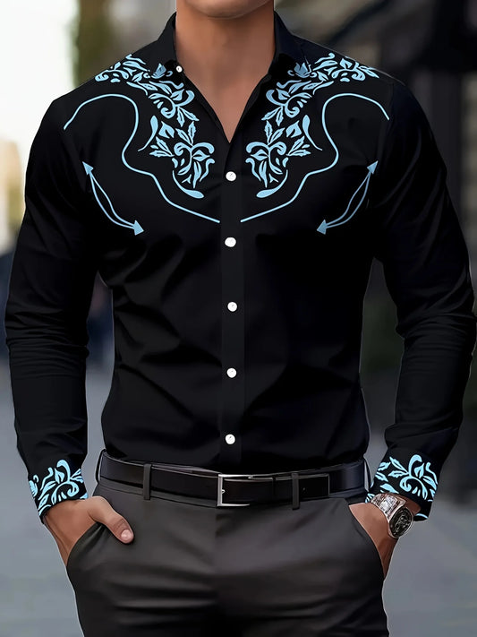 Cowboy style slim-fit shirt