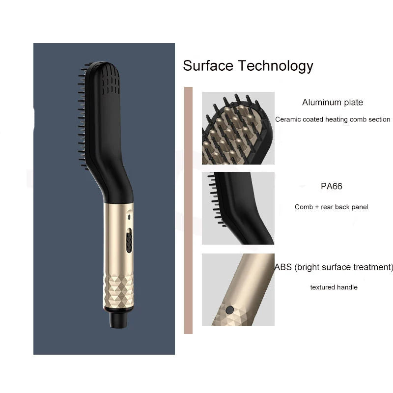 Electric Beard and Hair Straightening Brush – Fast and Safe Styling
