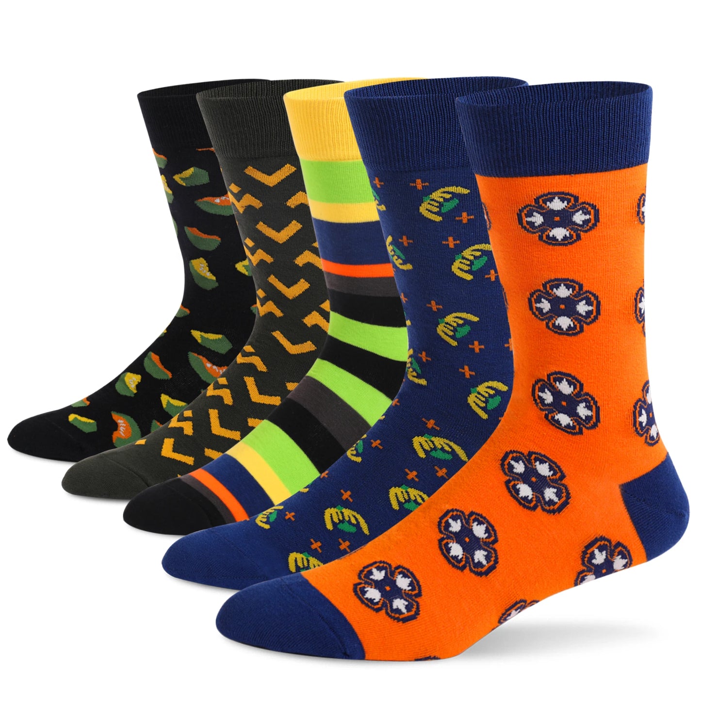 5 Pairs Combed Cotton Socks