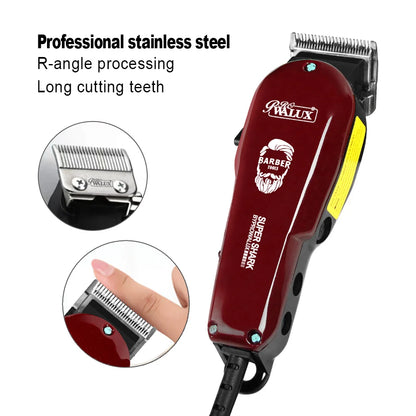 WALUX Professional Hair Clipper – 10W Powerful Wired Hair Trimmer