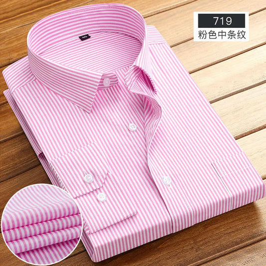 Cotton Long-Sleeved Striped Shirt