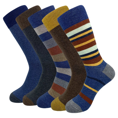 5 Pairs Combed Cotton Socks