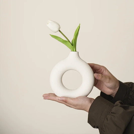Nordic Flower Vase - Plastic Plant Pot & Table Decoration