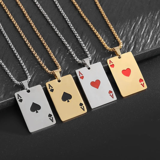 Stainless Steel Ace of Hearts Ace of Spades Playing Cards