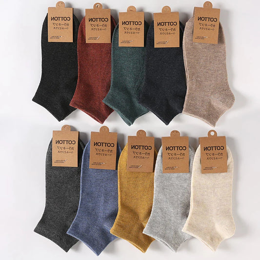 One colour Cotton Socks - 5 Pairs Pack - Size 38-44