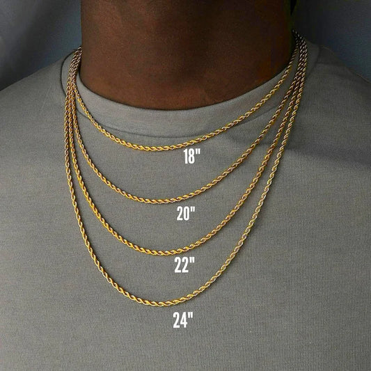 Classic Stainless Steel Rope Chain Necklace – Timeless Elegance
