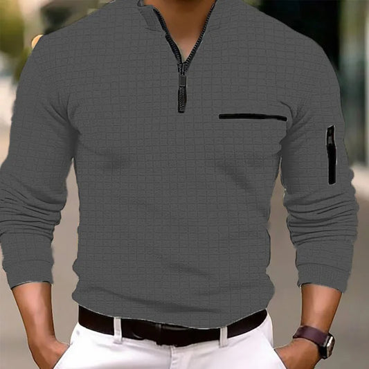 POLO shirt zip-up collar sports