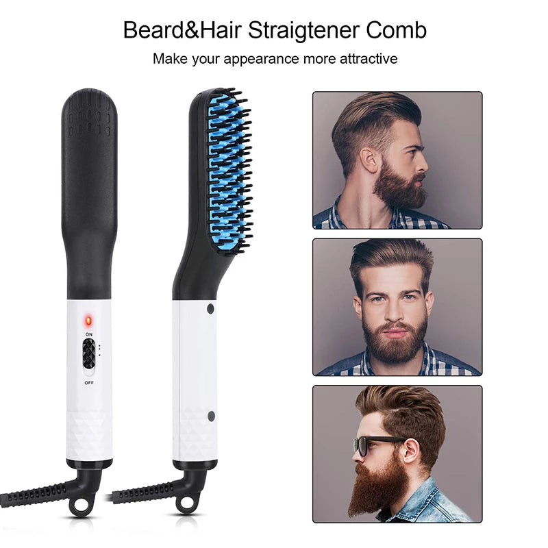 Electric Beard and Hair Straightening Brush – Fast and Safe Styling