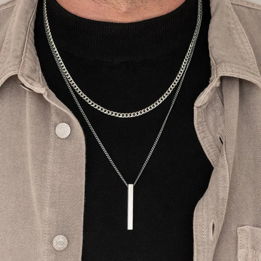 Vnox  Vertical Bar Necklace